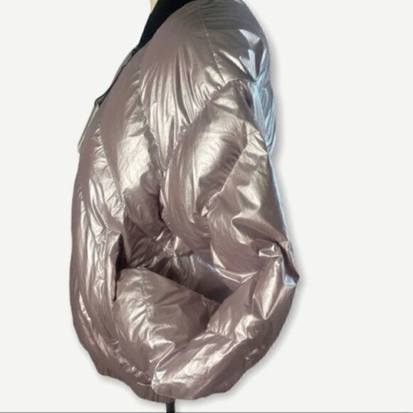 Noize Amber M Metallic Bomber Jacket Vegan Large - Picture 5 of 15